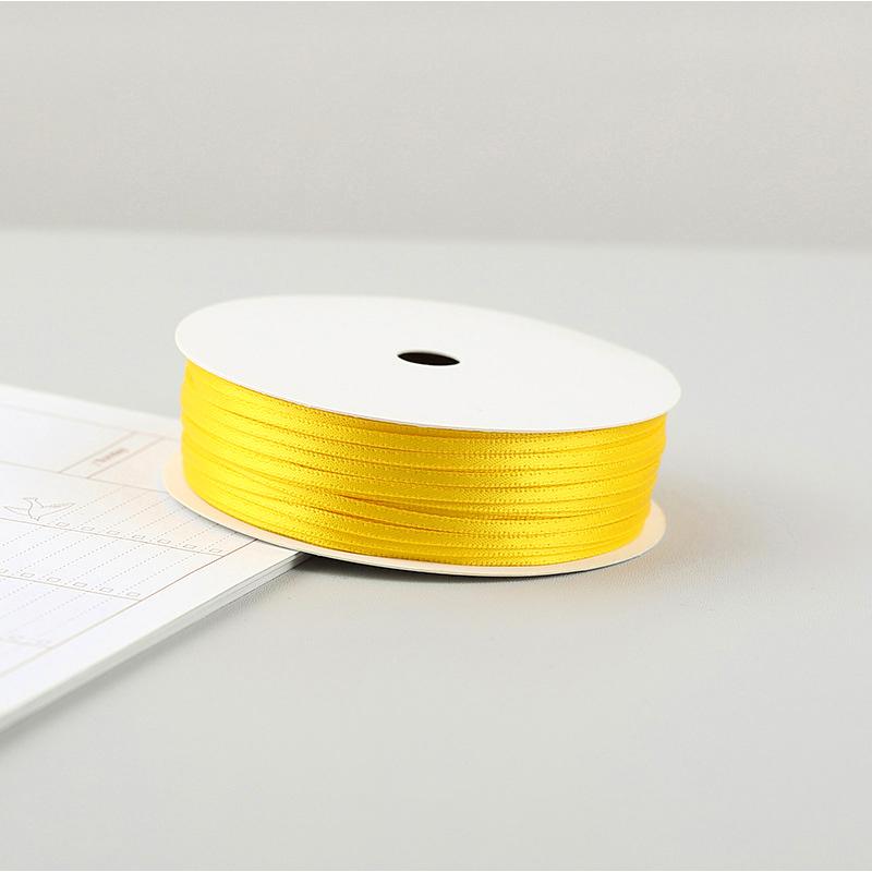 2MM Thin Ribbon Balloon 1 Volume Colorful Rope Ribbon Double-Sided Ribbon Decoration DIY Packaging Hair Accessories Wholesale