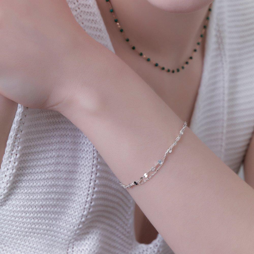 Silver 925 Two-Line Sparkle Bracelet