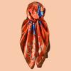 1PC Simple Butterfly Print Silk Satin Square Scarf Women's Hair Accessory Spring New Versatile