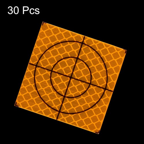 uxcell Survey Reflectors, 50mm Self-Adhesive Reflective Tape for Survey Marking, Orange, 30 Pieces