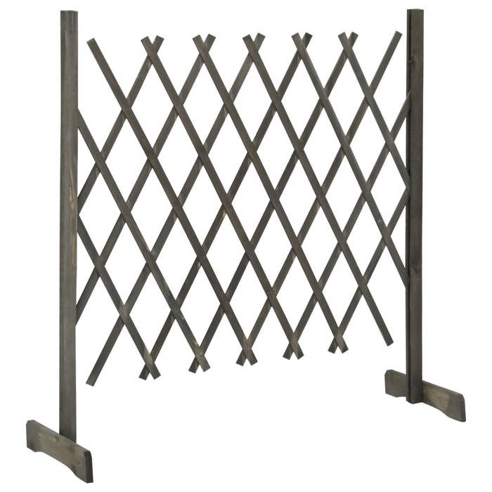 VidaXL Clôture en Treillis de Jardin Séparateur de Jardin Support pour Plantes Grimpantes Plate-Bande Extérieur Gris 120x90 314825