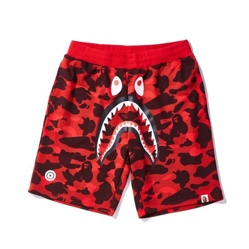 Ready Camouflage Shark Head Printed Cotton Shorts For Men Youth Fashion**