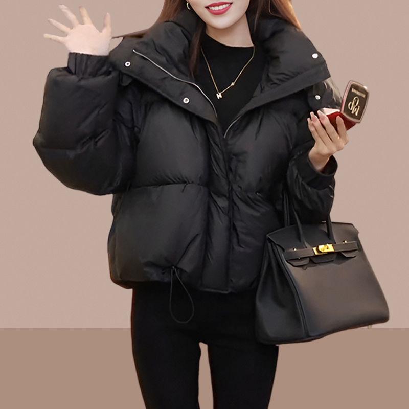 

Женская хлопковая куртка с капюшоном Осень/Зима 2025: Маленький, Свободный, Утолщенный, Теплый Тренд верхней одежды Extra Large