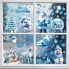Christmas Festive Window Clings 9 Sheets/110pcs Merry Christmas Stickers for Glass Windows - Snowflake, Reindeer, Santa