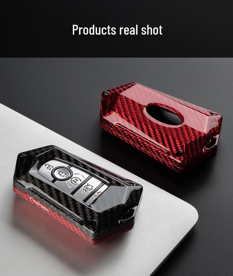 Echte Kohlefaser Schlüsselhülle für 2018-2020 Ford Edge, Mondeo und Mustang