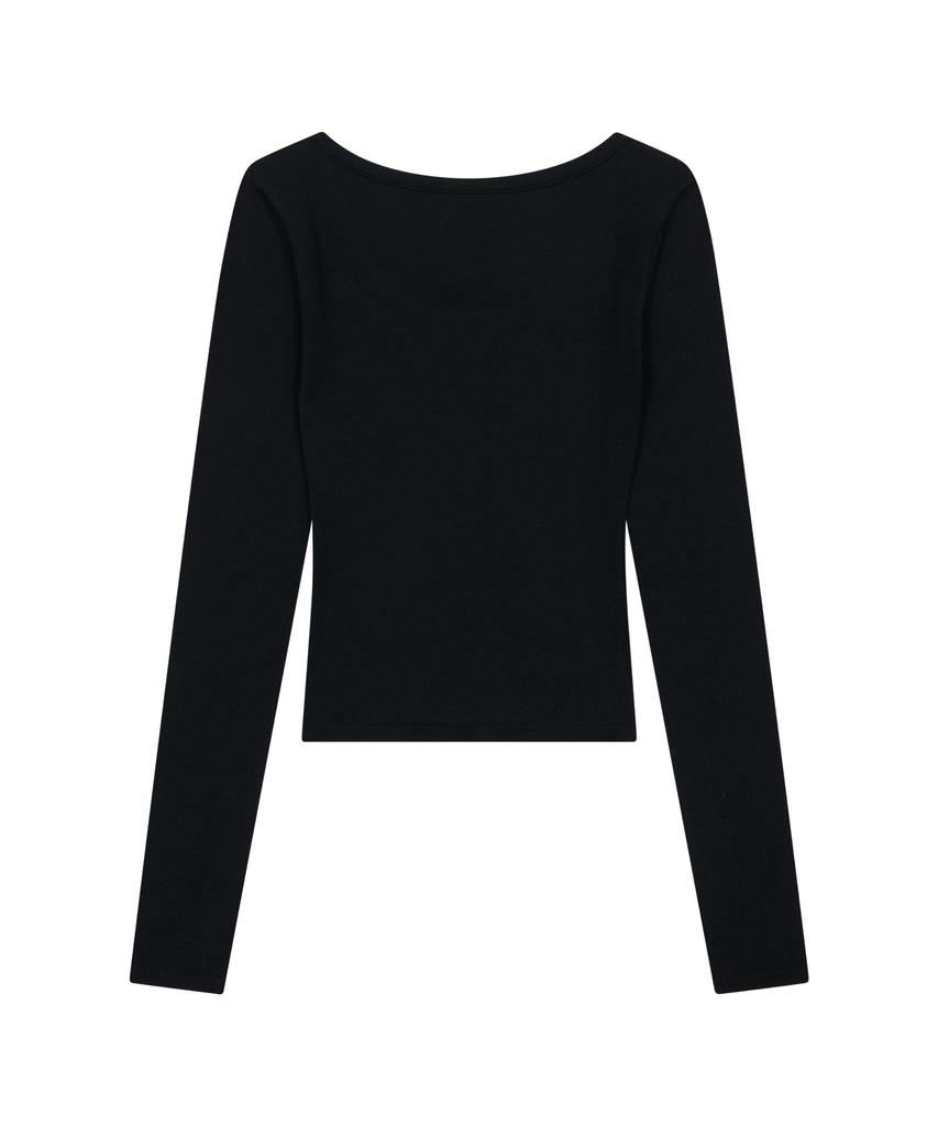 IUGAMAKARAS Button Fitted Top (Black)