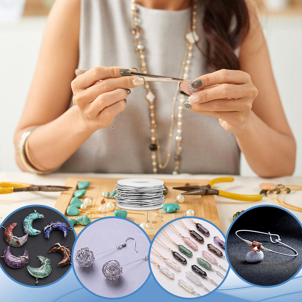 316 Stainless Steel Wire, Round, for Jewelry Making, Stainless Steel Color, 15 Gauge, 1.5mm, About 32.81 Feet(10m)/Roll