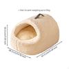 Lambswool Enclosed Cat Bed, Removable and Cleanable Pad, Snug Winter Retreat White 50x38x30cm