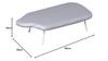 Iris Plaza Ironing Board, Human-Shaped, Silver, 69cm Wide X 36cm Deep X 19cm High, IB-K002 SV