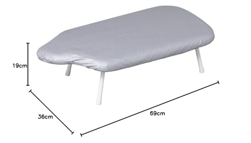 Iris Plaza Ironing Board, Human-Shaped, Silver, 69cm Wide X 36cm Deep X 19cm High, IB-K002 SV