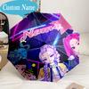 Custom Name Umbrella KPop Cartoon Umbrella 8-Frame for Travel, Camping, Casual Lightweight Portable, Essential for Family Gifts