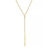 Waterproof 18k Gold Plated Y Shaped Stainless Steel Necklace Fashion Layered Chain Pendants Necklaces for Women