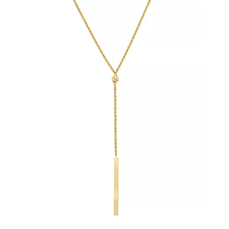 Waterproof 18k Gold Plated Y Shaped Stainless Steel Necklace Fashion Layered Chain Pendants Necklaces for Women
