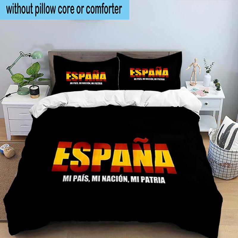Spain Coat Of Arms 3PCS Bedding set,Ideal for1pc Duvet Cover And 2pcs Pillowcases Perfect for Christmas gift,Ideal for Bedroom, Dormitory