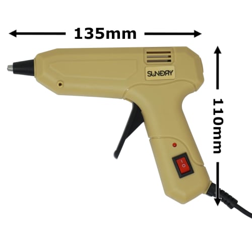 SUNDRY Glue Gun Set, 90-Second Rapid Heat-Up, Includes 30 Glue Sticks, Includes a Dedicated Storage Case, AC 100V Power Supply, Hot Bond, PSE Certifie
