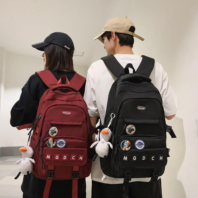 Schoolbag Junior and high school students schoolbag Commuting make-up class handbag Casual Korean version Large capacity backpack Business travel