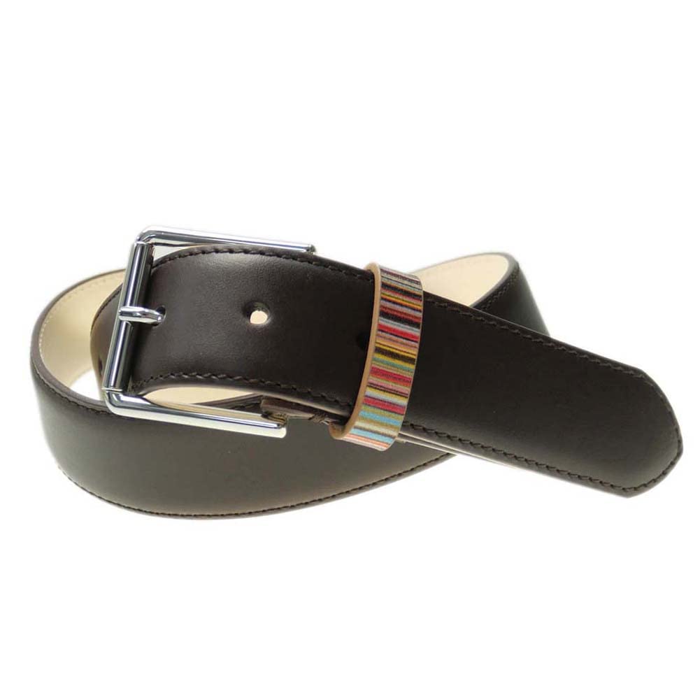 

Paul Smith Black Полосатый ремень 4950 BMULKE 66 34 Сделано в Испании Мужской [Б/у]