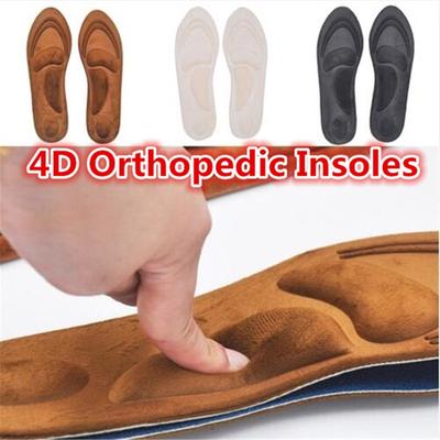 1 Pair 4d Plush Warm Shoe Pad Sneaker Thick Insole Orthotic Shoes Insoles Orthopedic Memory Foam