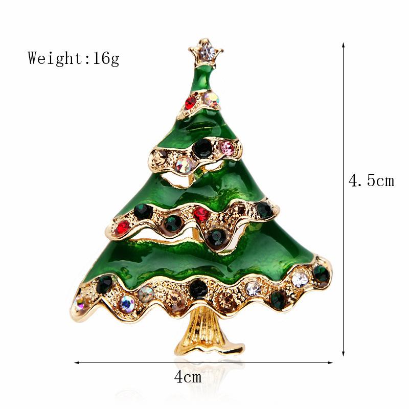 Fashion Christmas Brooch Christmas Tree Shoes Old Man Elk Wreath Snowflake Bell Pin Female