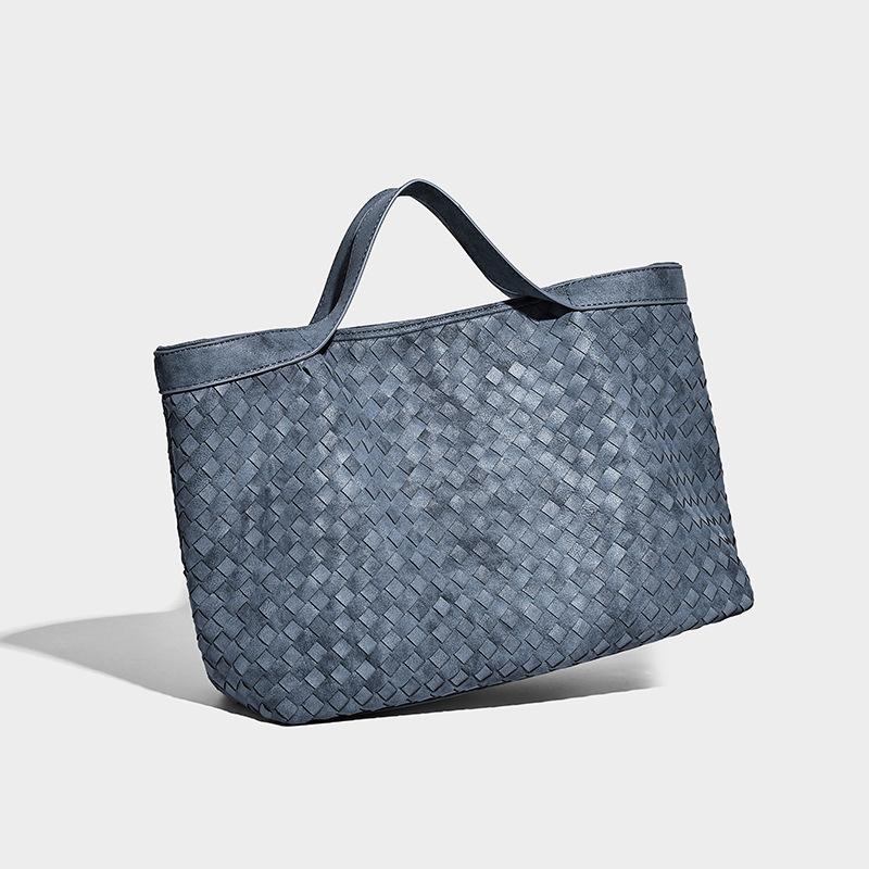 

Unique Design High-End Mother-Daughter Bag Large Capacity Woven Handbag 2025 New Fashion Versatile Shoulder Bag море синього кольору