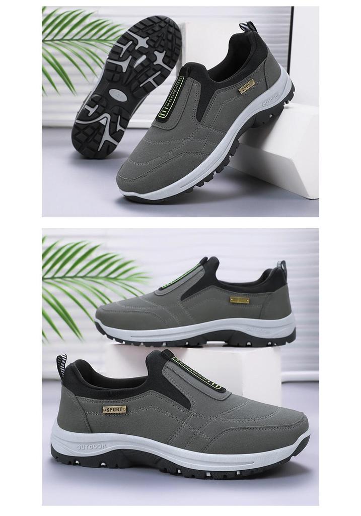 2026 Slip-On Men's Plus Size Outdoor Walking & Hiking Shoes - Casual Dad Style