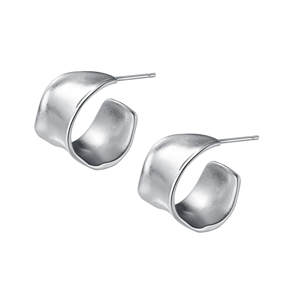 

925 Sterling Silver Vintage Shinning Moon Shape Earrings For Women Trendy Earring Jewelry Prevent Allergy Party Accessories Gift