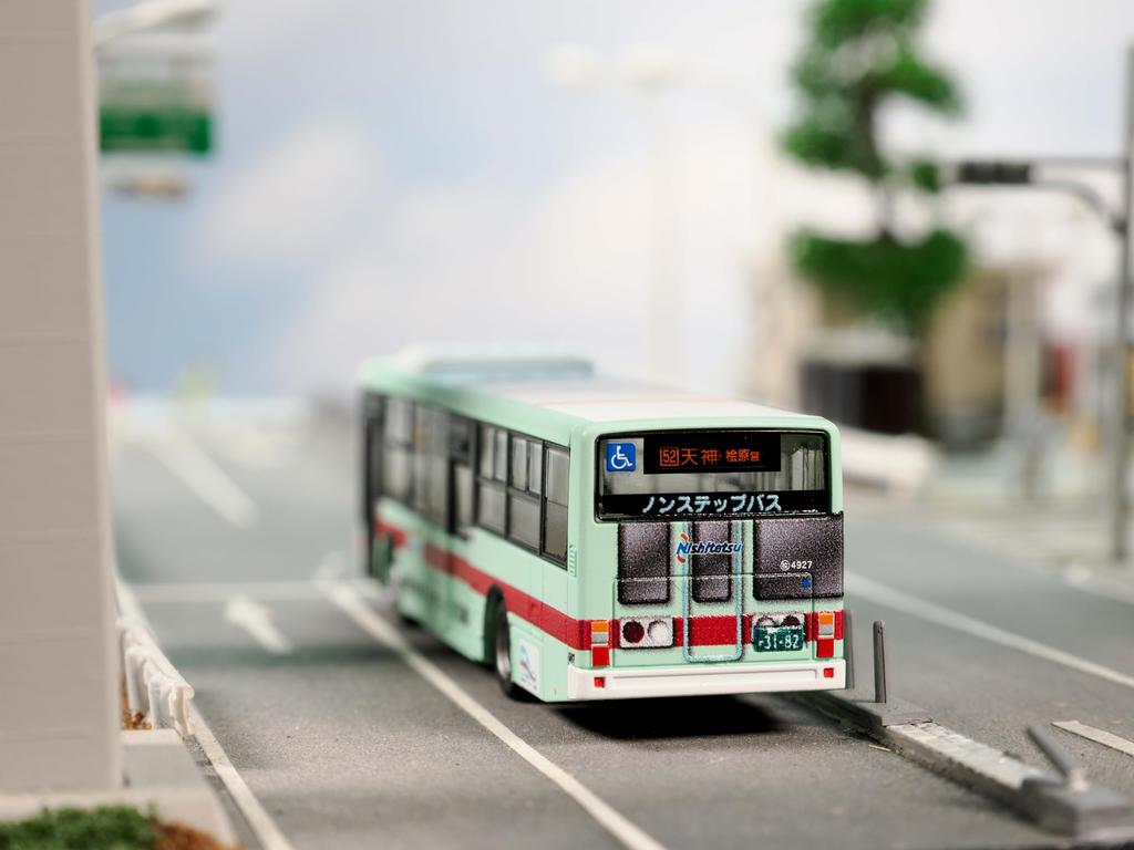 TOMYTEC The Bus Collection Bus Collection Railroad Nishitetsu Train Ice Green 50th Anniversary Wrapping Bus Diorama Supplies 335894 Nishi-Nippon