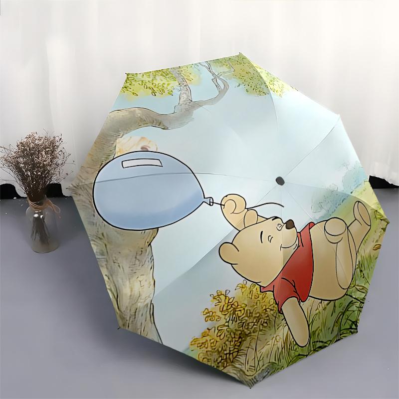 Piglet, Balloon Automatic Opening and Closing Umbrella, Compact Travel Umbrella, Lightweight and Portable, Suitable for Beach Commuting Busi