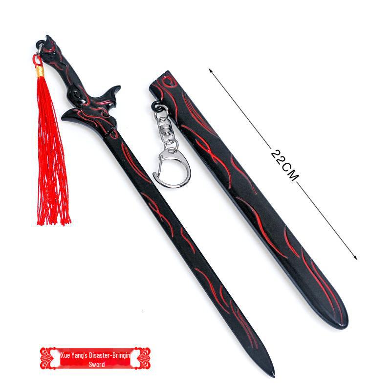 Anime-Themed Alloy Wangji Bichen Sword & Jiang C Jinling Weapon Replica