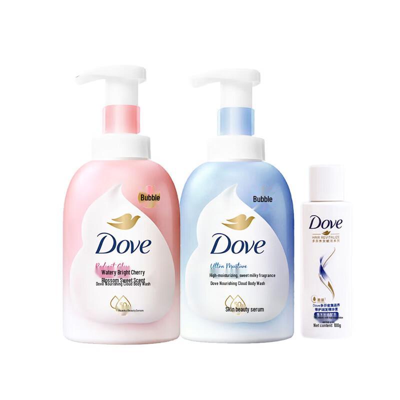 Dove Увлажняющая пена для ванны и набор эссенций