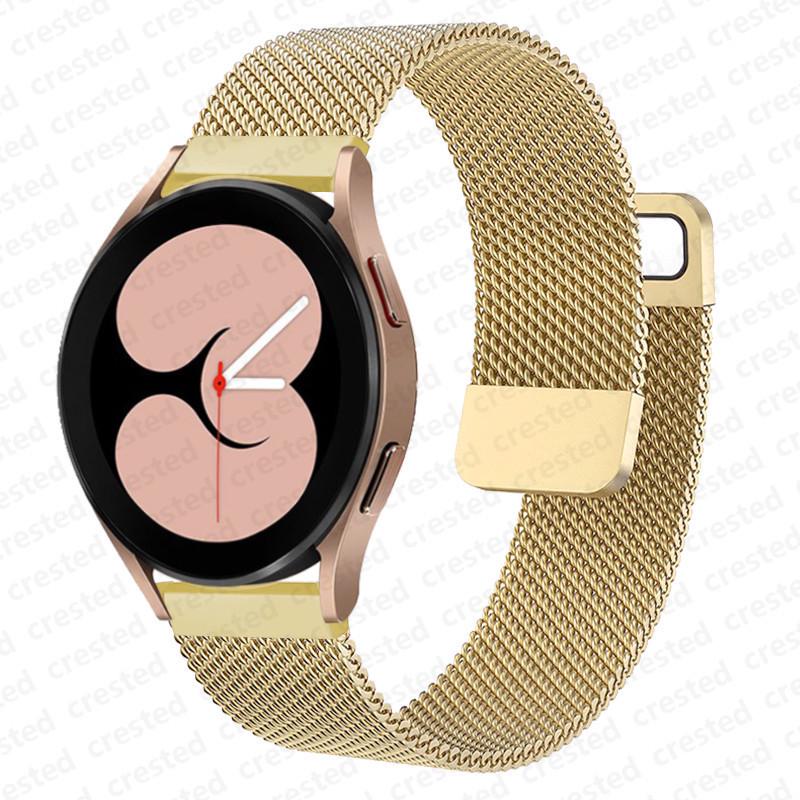 Compatible with Samsung Universal Watch45 & Huawei Watch3: Two-Section Milanese Stainless Steel Band, 20/22mm