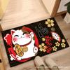 Lucky Cat Anti-Slip Floor Mats for Entrance, Bathroom, and Bedroom