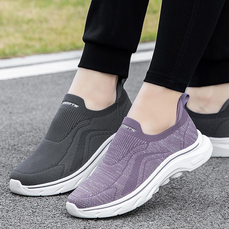 Spring Slip-On Shoes for Women and Men - Soft, Non-Slip Sole, Breathable, Comfortable for Middle-Aged and Elderly Walking