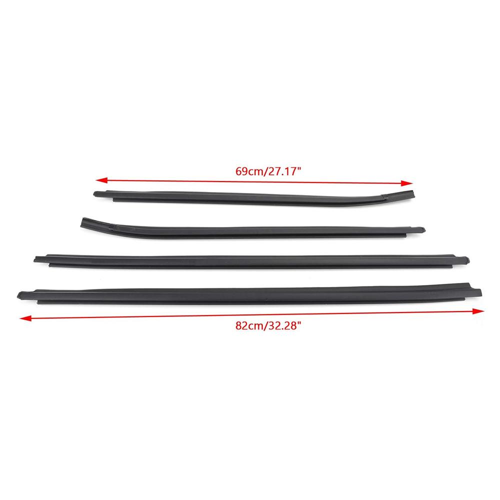 Burlete de Ventana de Coche Sello Moldura Cinturón 4 Puertas Apto Para Toyota Hilux 2005-2014