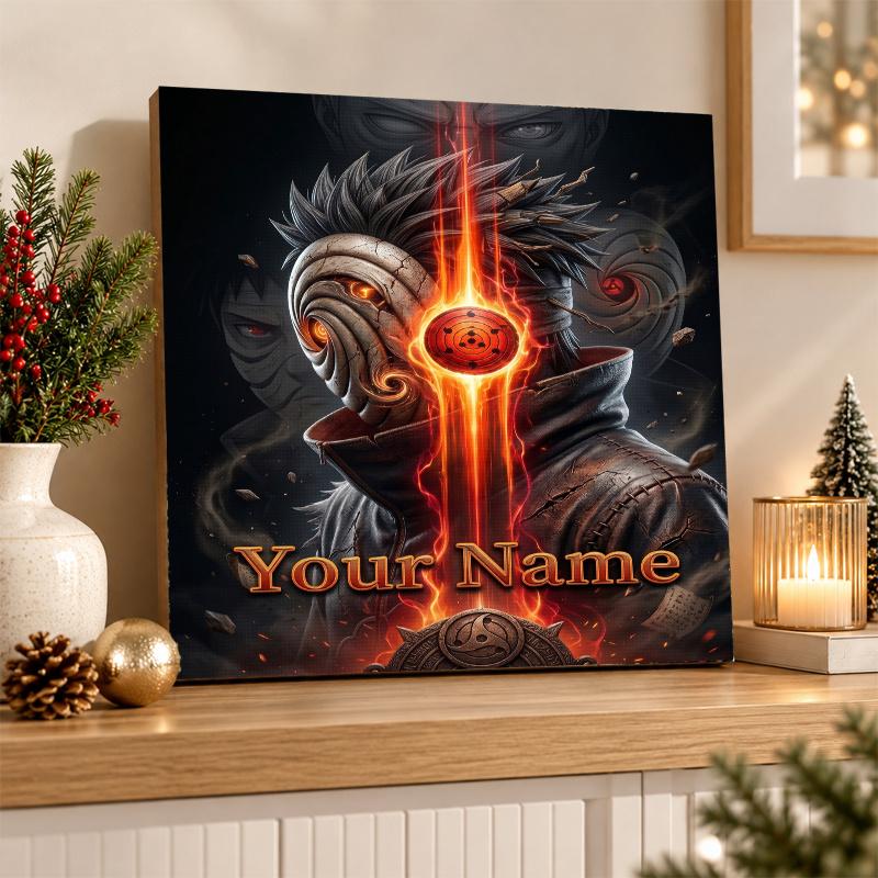 Obito Uchiha Custom Name Diamond Painting Personalized 5D Full Drill DIY Diamond Art Home Decor