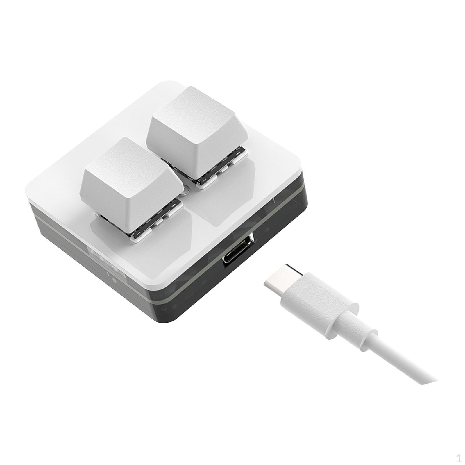 

Копировать и вставить 2-клавишную клавиатуру Программирование RGB-клавиш с возможностью горячей замены USB Mini для