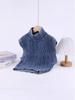 Kids' Sleeveless Knit Sweater: Autumn-Winter Half-High Collar Versatile Pattern Pullover