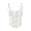 Vesta elegantă din dantelă patchwork cu decolteu în V 2026 - Imprimeu dulce, Potrivire sexy și mulată