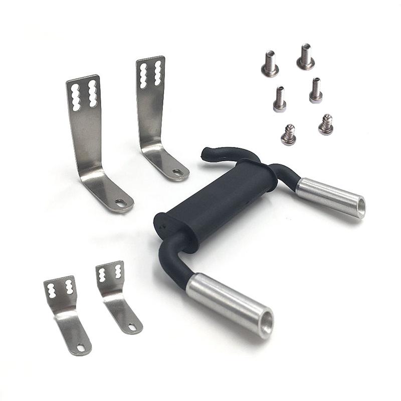 Durable Stainless Steel Exhaust Pipe For 1/10 Scale Rc Crawler Trx-4 Ax90046 Truck