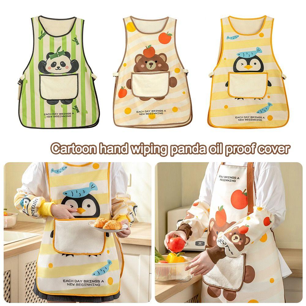 Anti Dirty Wipeable Hands Apron Vest Style Sleeveless Apron  for Cleaning Accessories
