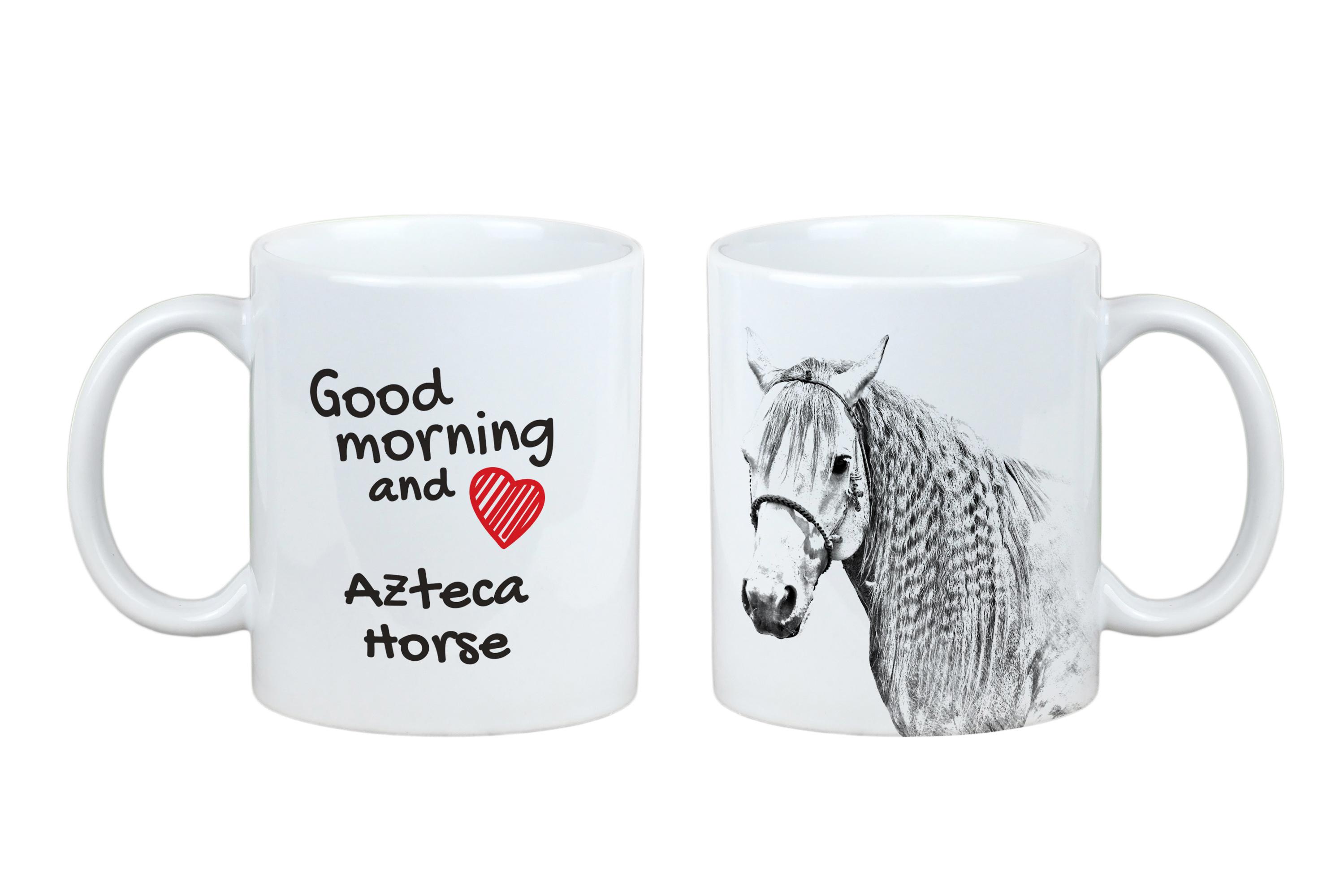 

Azteca Horse - mug with a horse, personalized mug with a print, a classic gift for everyone from the Art-Dog brand білий