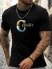 Short Sleeve TShirt Calvin Mens 100 Cotton Pattern Printed Shirt Summer Round Neck Breathable Casual Fashion Cool Tee