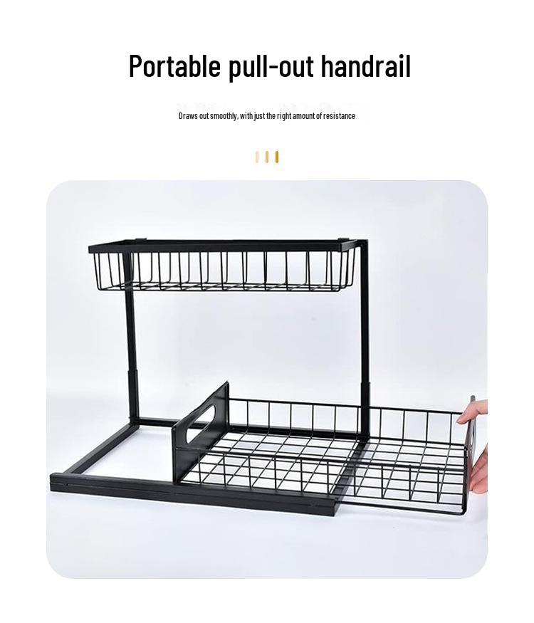 Multifunctional Cross-Border Spice Rack: Pull-Out Desktop Organizer for Kitchen Storage