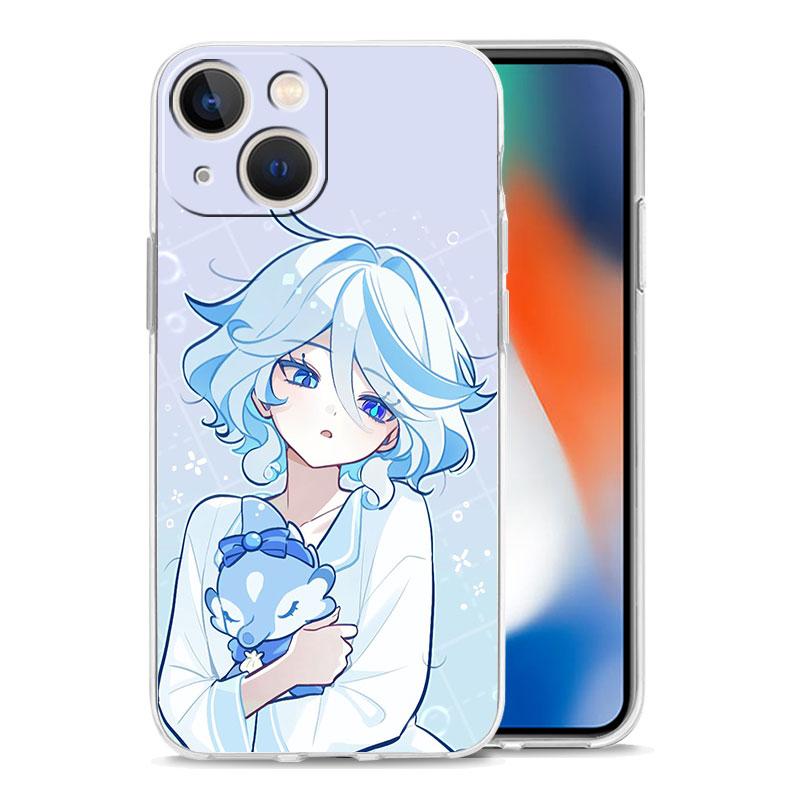 Phone Case For iPhone 17 Air Cases iPhone 16 15 12 13 14 Pro Max SE 7 8 Plus iPhone11 Clear Cover Genshin Impact Lovely Furina