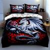 Silver Dragon Design Bedding Duvet Cover Sets Duvet Covers Pillowcases Gifts (1 * Duvet Cover 2 * Pillowcases, Without Duvet Insert)