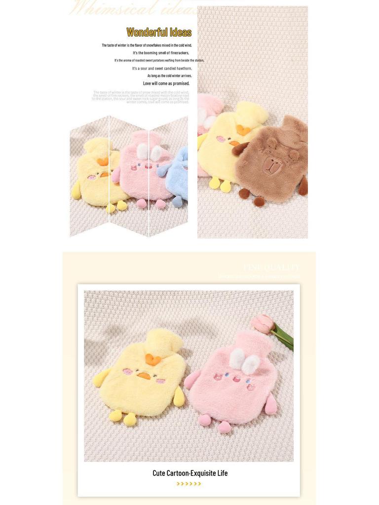 Plush Hand Warmer: High-Quality, Thick Hot Water Bottle for Kids, Students, & Dorms - Foot & Hand Warmer