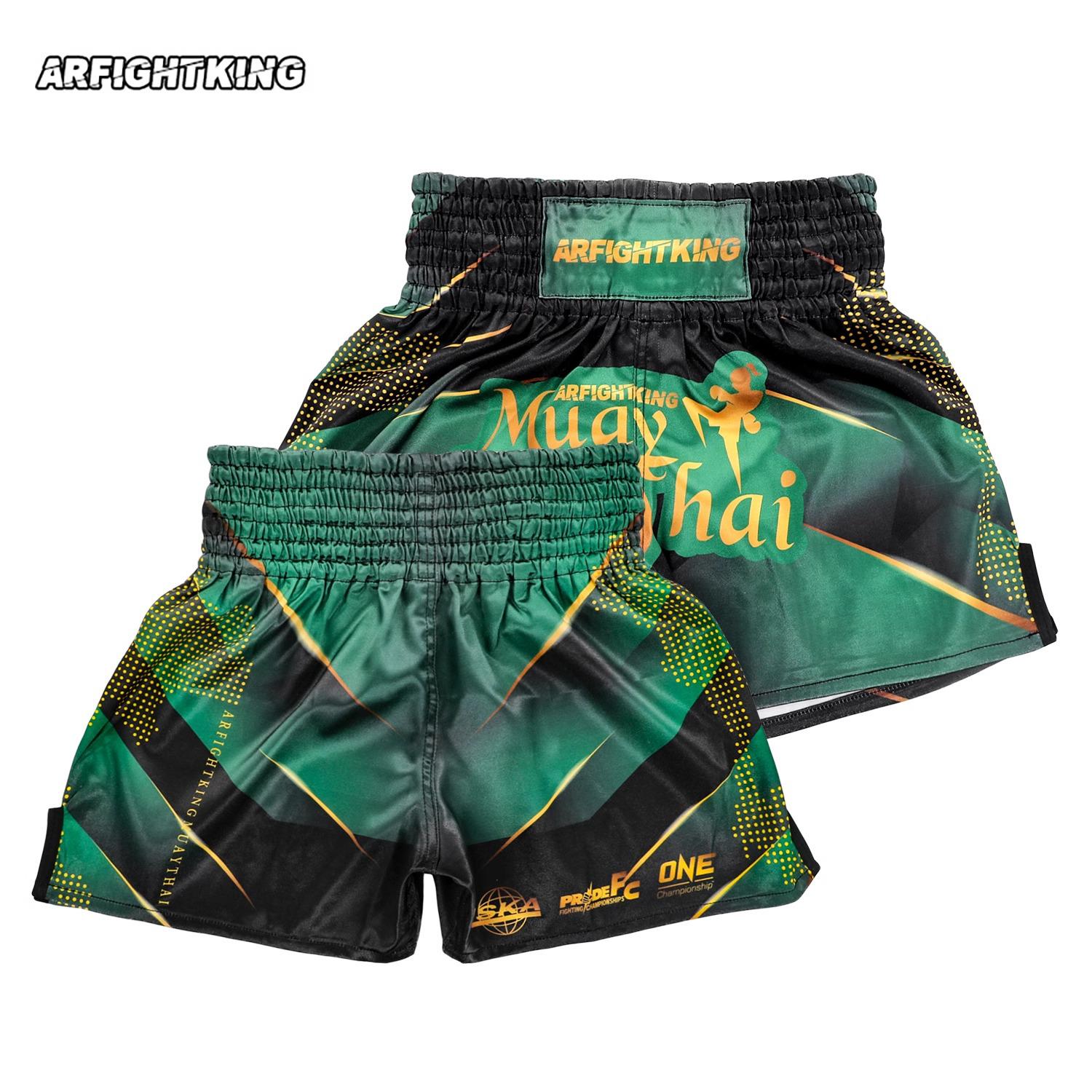 

Unisex Quick-Dry Elastic Muay Thai MMA UFC Training Shorts - Green L 65-75kg чёрный