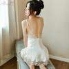 Sexy Halter Nightgown, Women's Lace Water-soluble Pajamas, Romantic Underwear, Hot Home Wear, European and American Set 8183