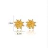 Leaves Flower Earrings for Women Trendy Vintage Ear Stud Wheat Unique Design Golden Color Girl Jewelry Gift