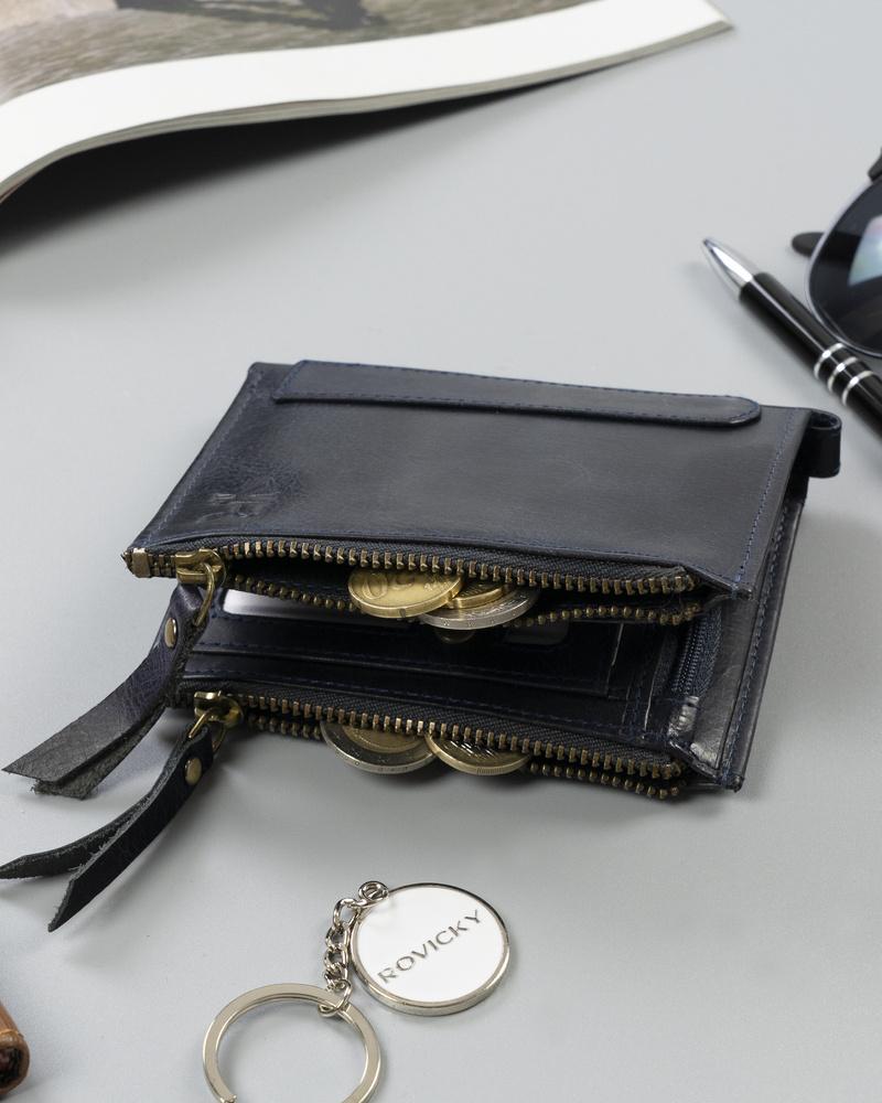 Large retro wallet with two coin pockets - Rovicky